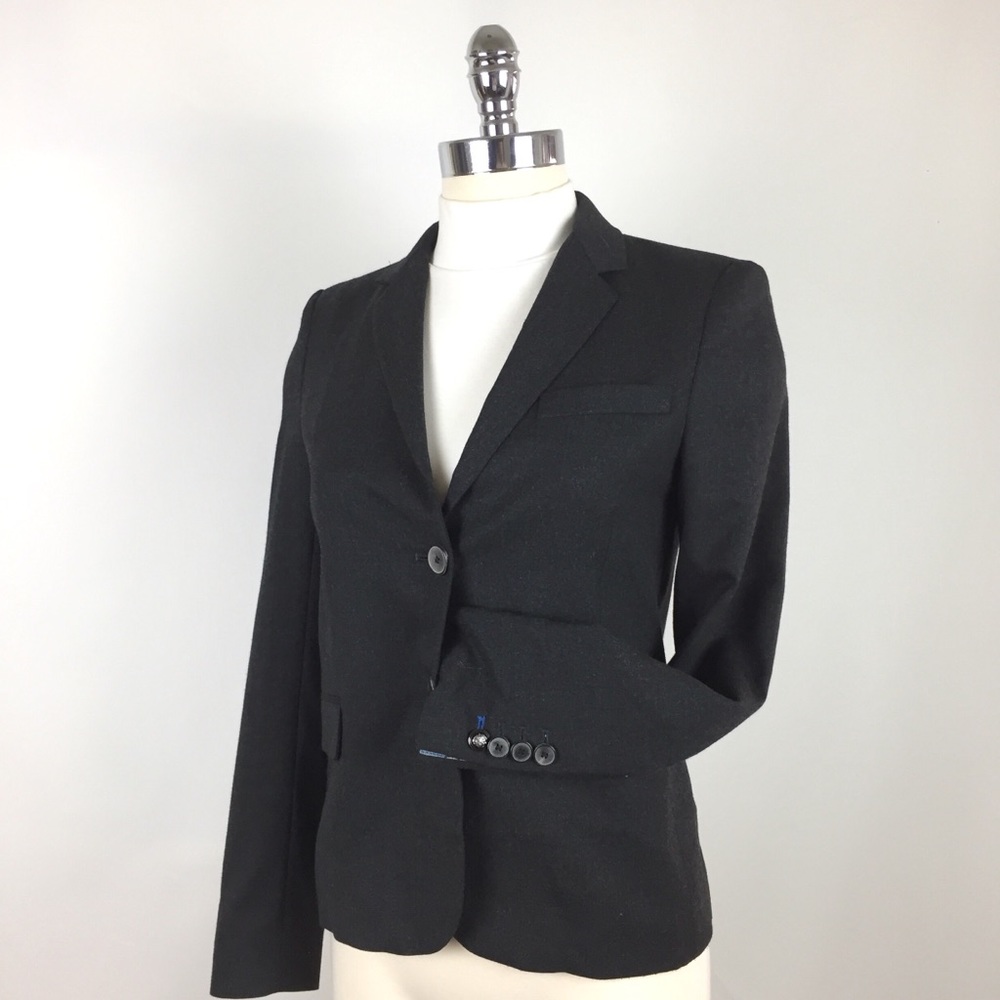 Zara blazer grey Made in Spain roll up sleeves